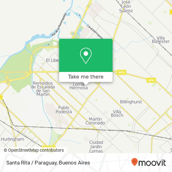 Santa Rita / Paraguay map