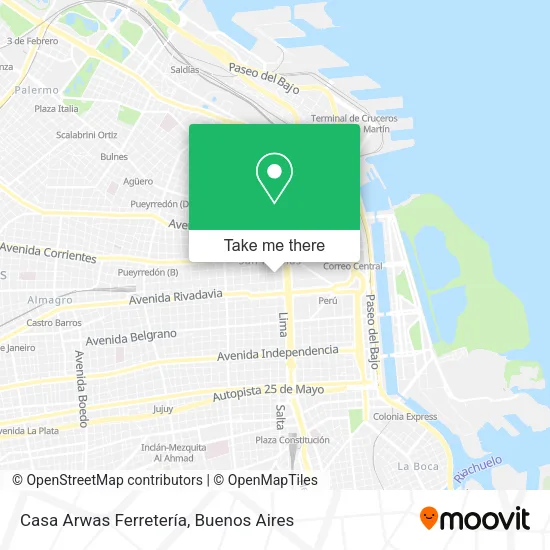 Mapa de Casa Arwas Ferretería