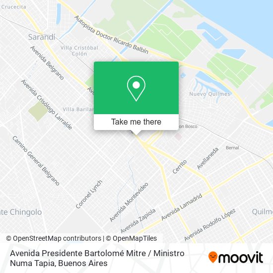 Avenida Presidente Bartolomé Mitre / Ministro Numa Tapia map