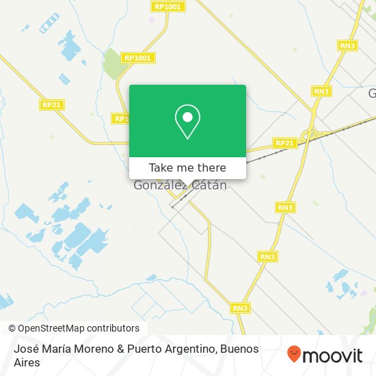 José María Moreno & Puerto Argentino map
