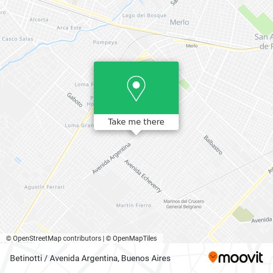 Betinotti / Avenida Argentina map