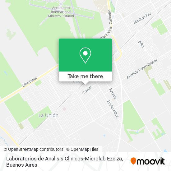 Mapa de Laboratorios de Analisis Clinicos-Microlab Ezeiza