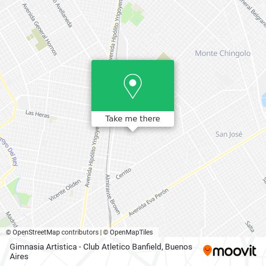 Gimnasia Artistica - Club Atletico Banfield map