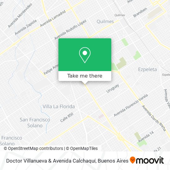 Doctor Villanueva & Avenida Calchaquí map