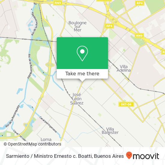 Sarmiento / Ministro Ernesto c. Boatti map