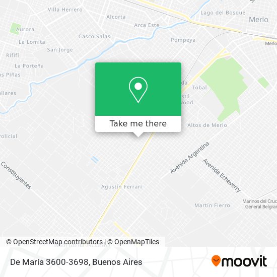 De María 3600-3698 map