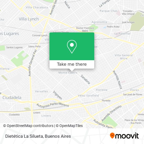 Mapa de Dietética La Silueta