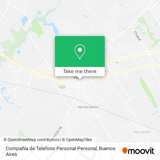Mapa de Compañía de Telefono Personal-Personal