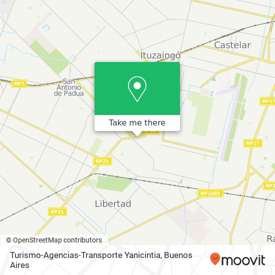 Turismo-Agencias-Transporte Yanicintia map