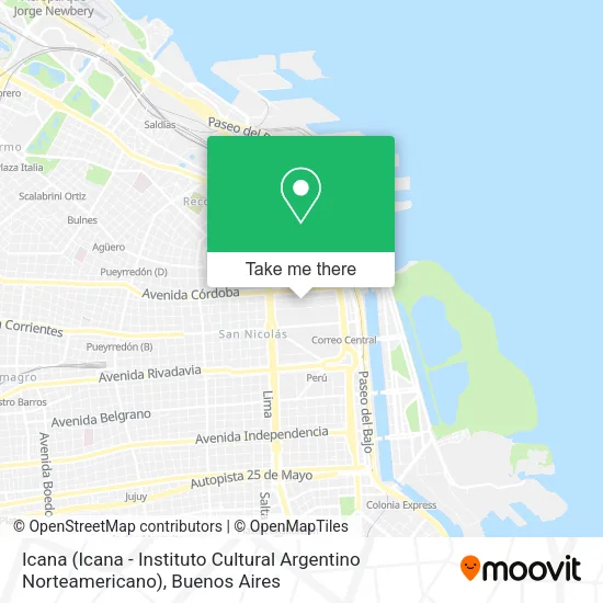 Mapa de Icana (Icana - Instituto Cultural Argentino Norteamericano)