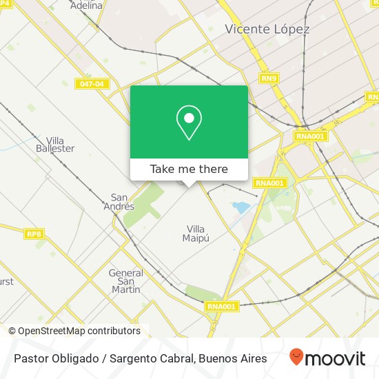 Mapa de Pastor Obligado / Sargento Cabral