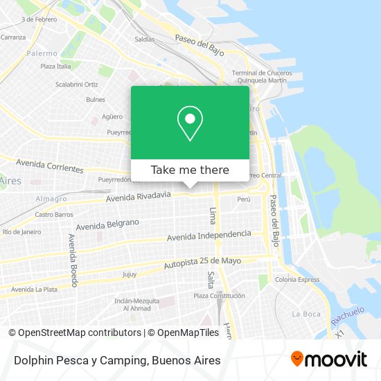 Mapa de Dolphin Pesca y Camping