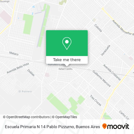 Mapa de Escuela Primaria N 14 Pablo Pizzurno