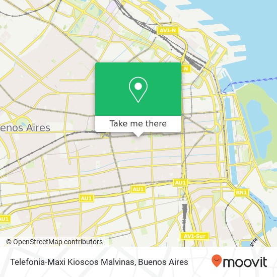 Telefonia-Maxi Kioscos Malvinas map