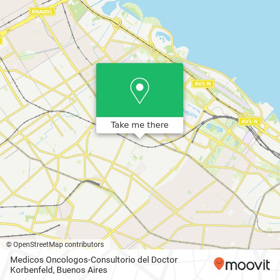 Medicos Oncologos-Consultorio del Doctor Korbenfeld map