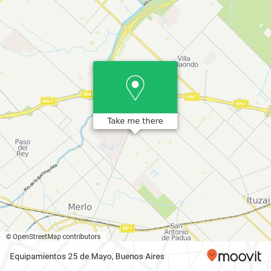 Mapa de Equipamientos 25 de Mayo