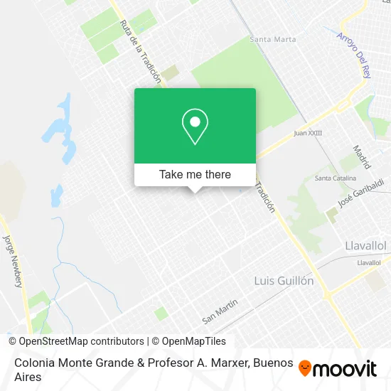 Colonia Monte Grande & Profesor A. Marxer map