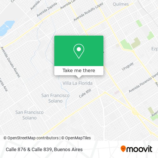 Calle 876 & Calle 839 map