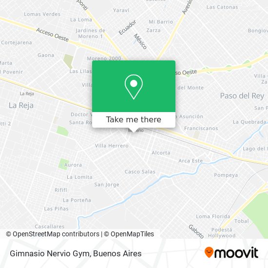 Gimnasio Nervio Gym map