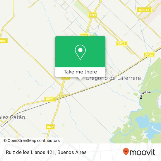 Ruiz de los Llanos 421 map