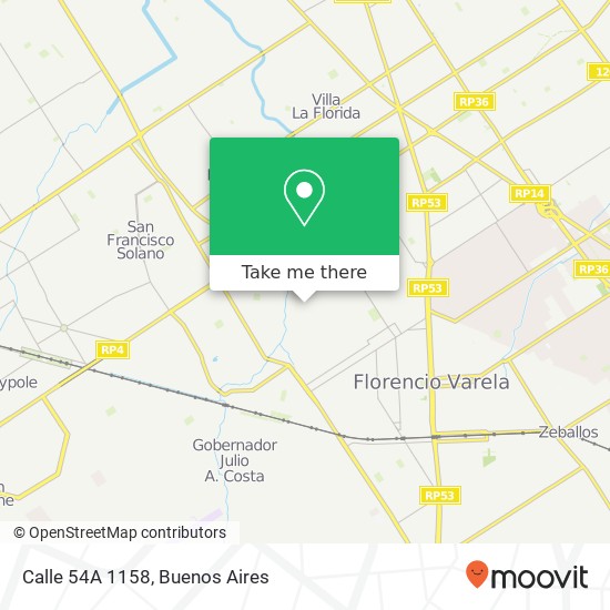 Calle 54A 1158 map