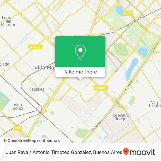 Juan Rava / Antonio Timoteo González map