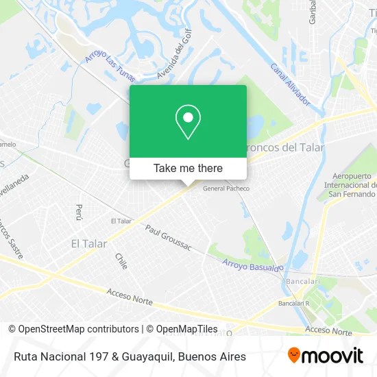 Ruta Nacional 197 & Guayaquil map