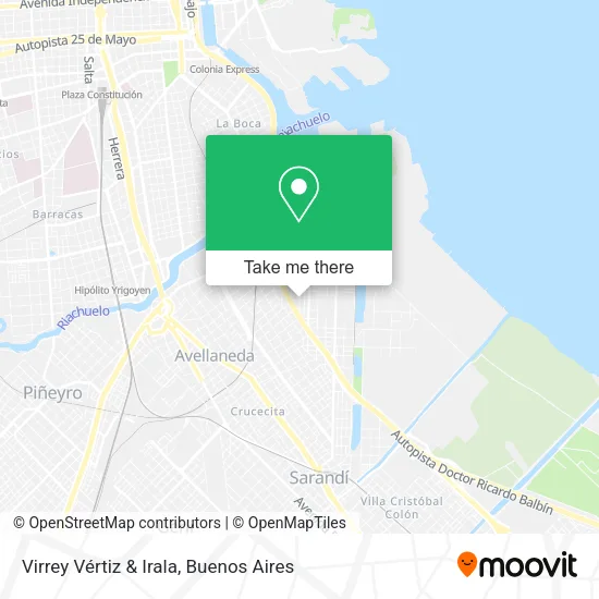 Virrey Vértiz & Irala map