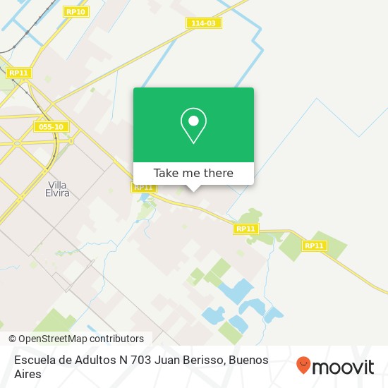 Escuela de Adultos N 703 Juan Berisso map