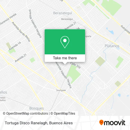 Mapa de Tortuga Disco Ranelagh