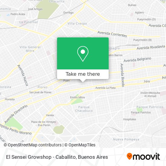 Mapa de El Sensei Growshop - Caballito