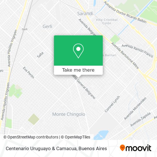 Centenario Uruguayo & Camacua map