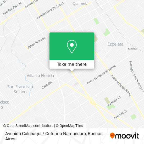 Avenida Calchaquí / Ceferino Namuncurá map