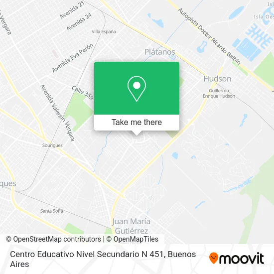 Mapa de Centro Educativo Nivel Secundario N 451