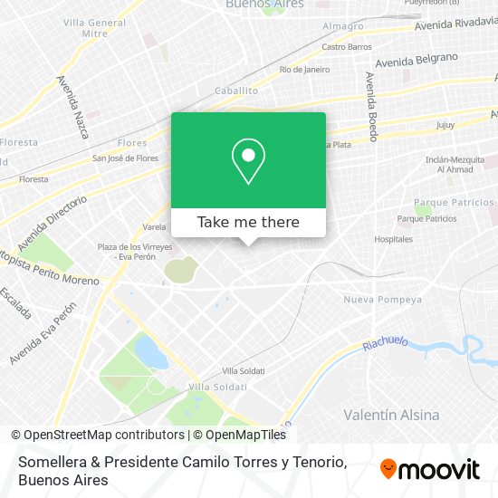 Somellera & Presidente Camilo Torres y Tenorio map