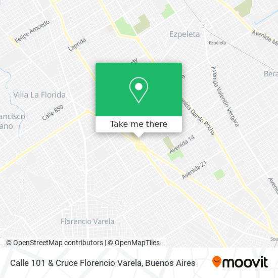 Mapa de Calle 101 & Cruce Florencio Varela