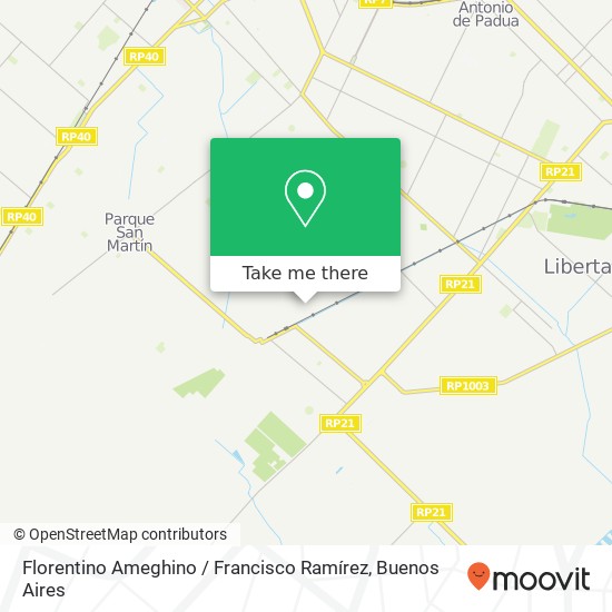 Florentino Ameghino / Francisco Ramírez map