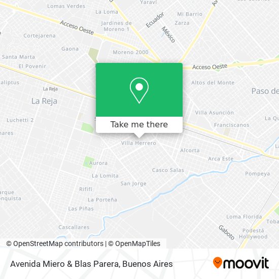 Avenida Miero & Blas Parera map