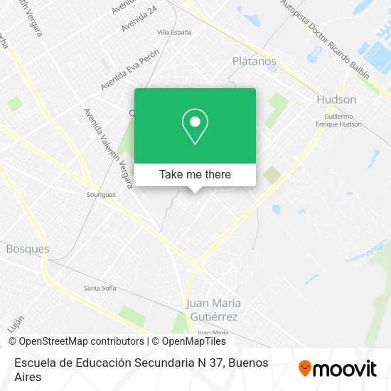 Mapa de Escuela de Educación Secundaria N 37