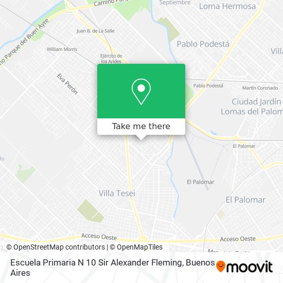Escuela Primaria N 10 Sir Alexander Fleming map