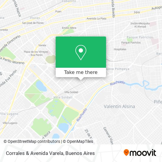 Corrales & Avenida Varela map