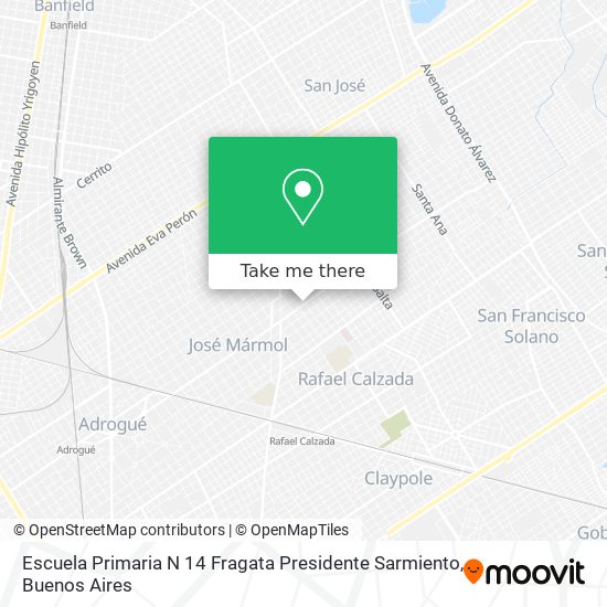 Escuela Primaria N 14 Fragata Presidente Sarmiento map