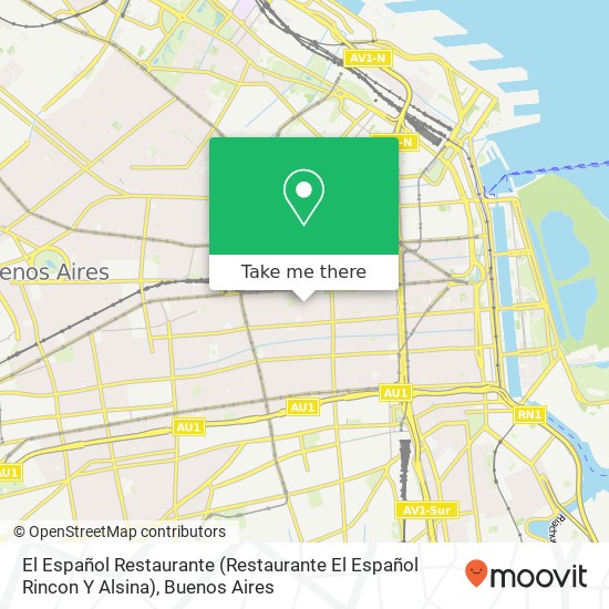 El Español Restaurante (Restaurante El Español Rincon Y Alsina) map