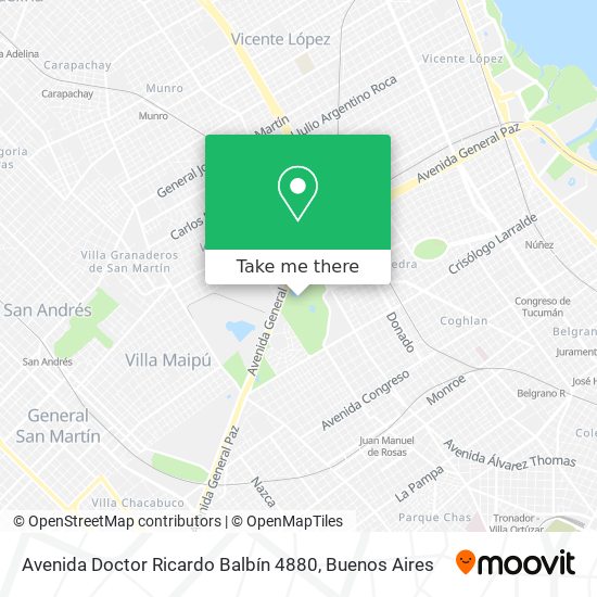 Avenida Doctor Ricardo Balbín 4880 map