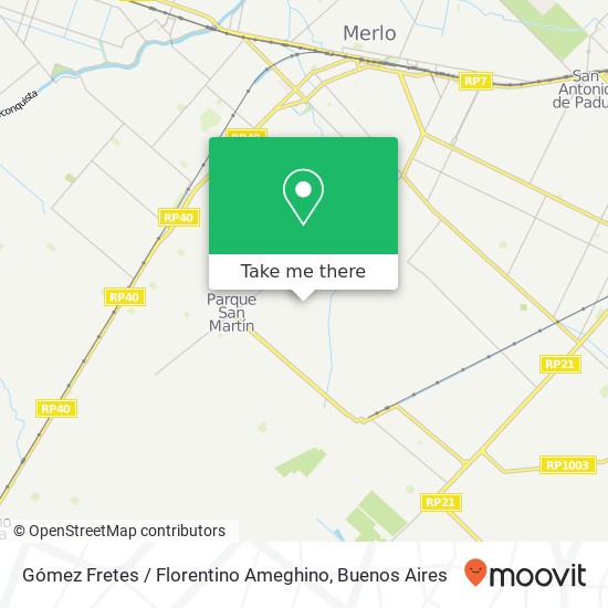 Mapa de Gómez Fretes / Florentino Ameghino