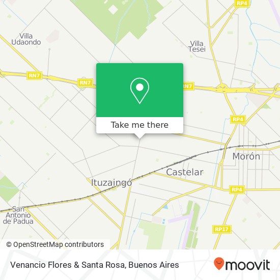 Venancio Flores & Santa Rosa map