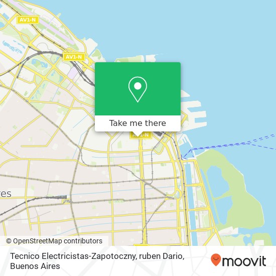 Mapa de Tecnico Electricistas-Zapotoczny, ruben Dario