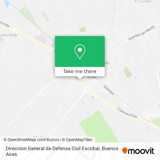 Mapa de Direccion General de Defensa Civil Escobar