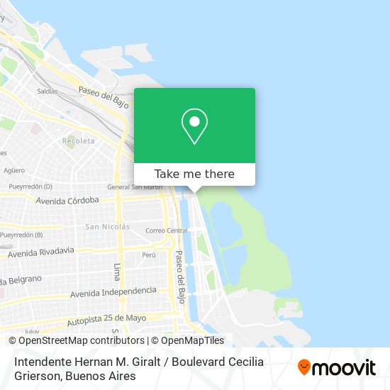 Mapa de Intendente Hernan M. Giralt / Boulevard Cecilia Grierson
