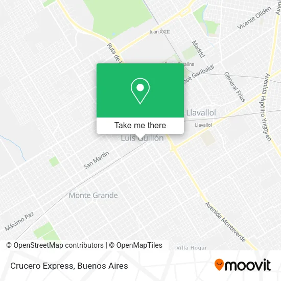 Crucero Express map